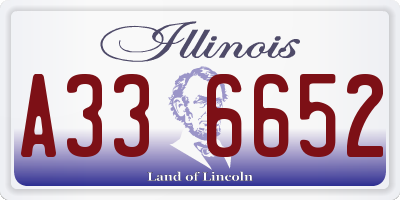 IL license plate A336652