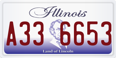 IL license plate A336653