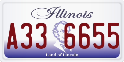 IL license plate A336655