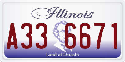 IL license plate A336671