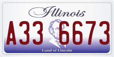 IL license plate A336673