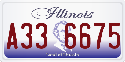 IL license plate A336675