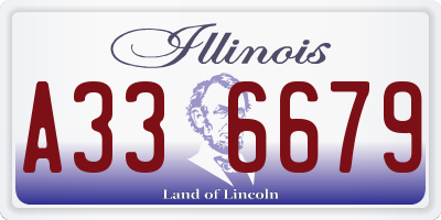 IL license plate A336679