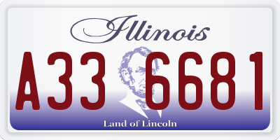 IL license plate A336681