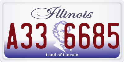 IL license plate A336685