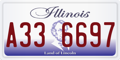 IL license plate A336697