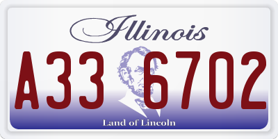 IL license plate A336702