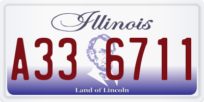 IL license plate A336711