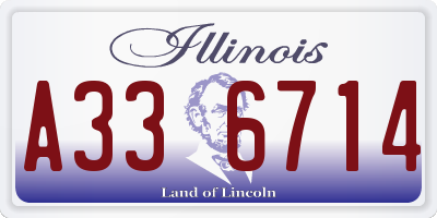 IL license plate A336714