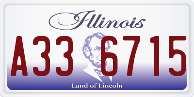 IL license plate A336715