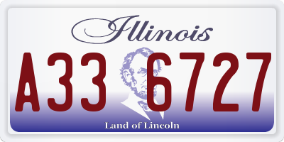 IL license plate A336727
