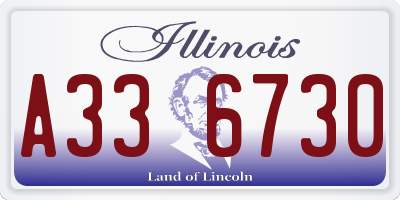 IL license plate A336730