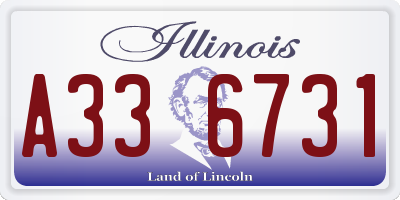 IL license plate A336731