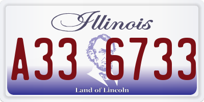 IL license plate A336733