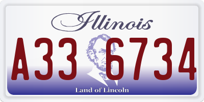 IL license plate A336734