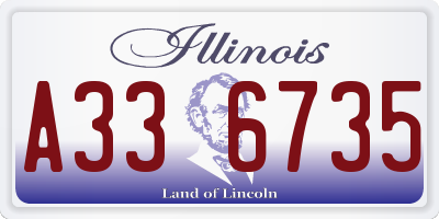 IL license plate A336735