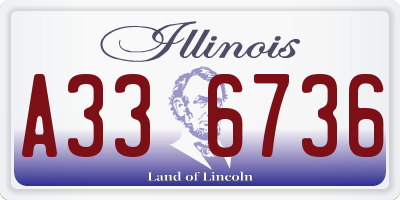 IL license plate A336736