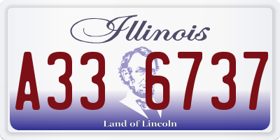 IL license plate A336737