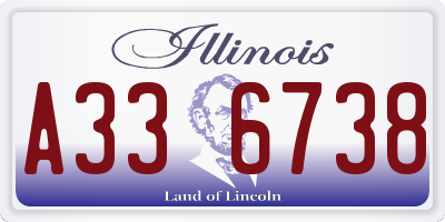 IL license plate A336738