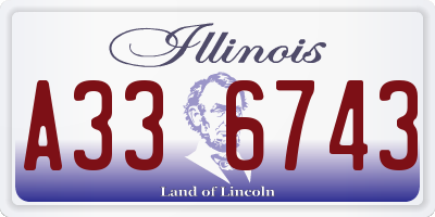 IL license plate A336743