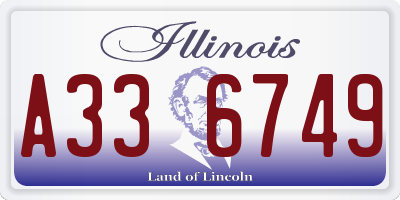 IL license plate A336749
