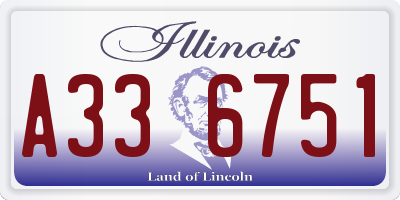IL license plate A336751