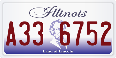 IL license plate A336752
