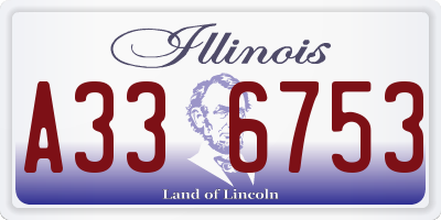 IL license plate A336753