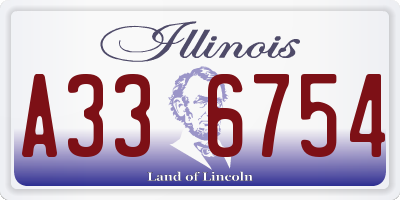 IL license plate A336754