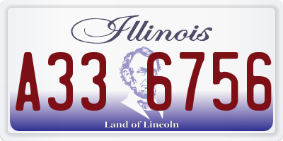 IL license plate A336756
