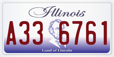 IL license plate A336761
