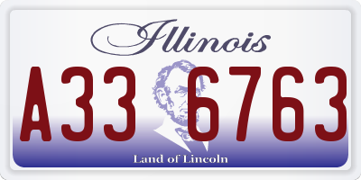 IL license plate A336763