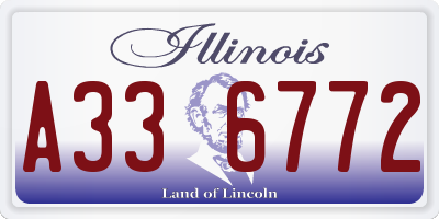 IL license plate A336772