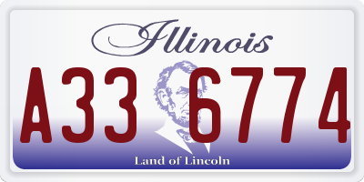 IL license plate A336774