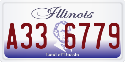IL license plate A336779