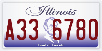 IL license plate A336780