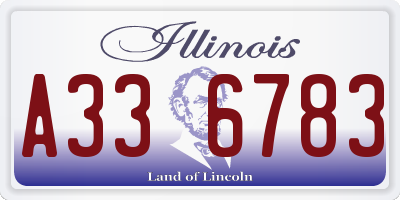 IL license plate A336783