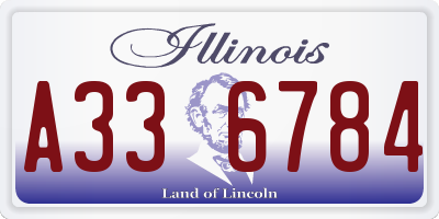 IL license plate A336784