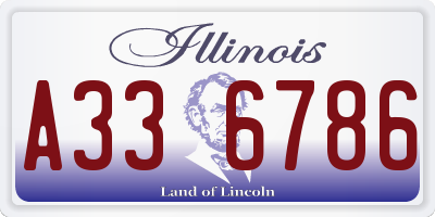 IL license plate A336786