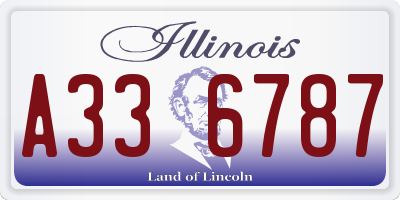 IL license plate A336787