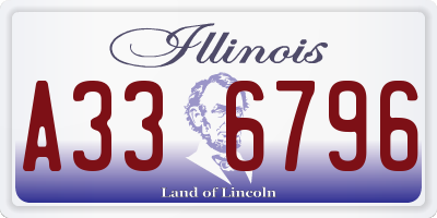 IL license plate A336796