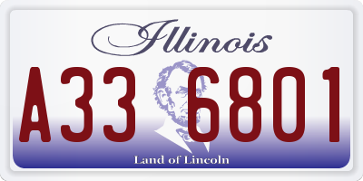 IL license plate A336801