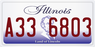 IL license plate A336803