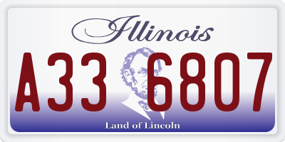 IL license plate A336807
