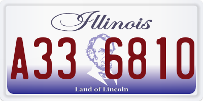 IL license plate A336810