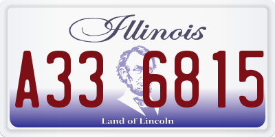 IL license plate A336815