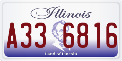 IL license plate A336816