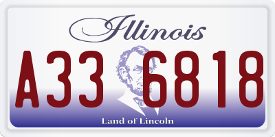 IL license plate A336818