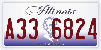 IL license plate A336824