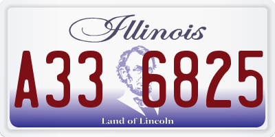 IL license plate A336825